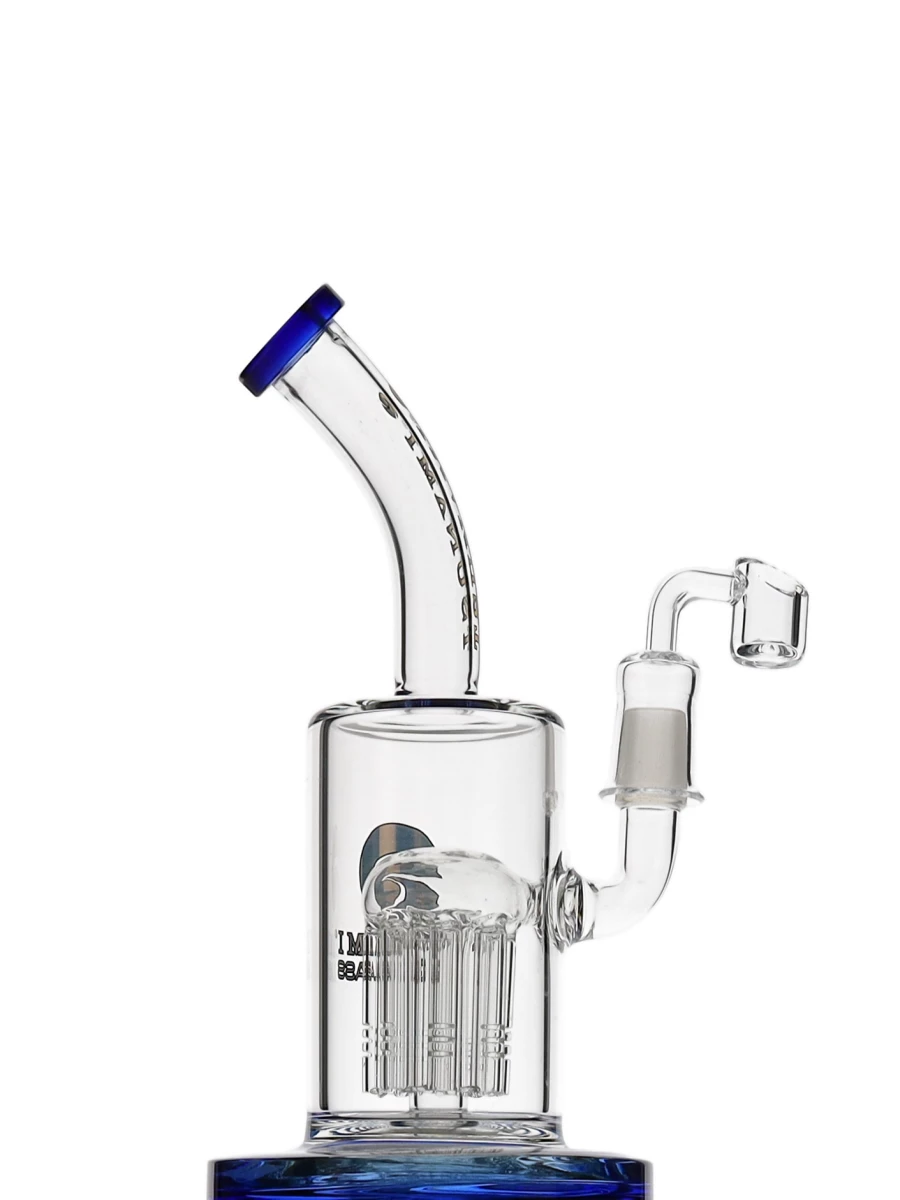 Tsunami Concentrate Rig Tree Water Pipe 9" Clear Blue