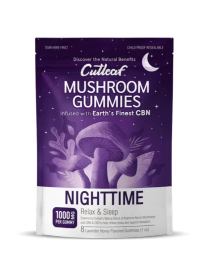 Nighttime Lavender Honey Cutleaf Mushroom CBN Gummies 1000mg