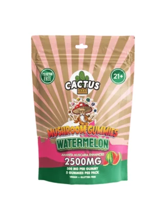 Watermelon Cactus Labs Amanita Muscara Mushroom Gummies 2500mg
