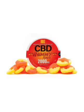Peach Bolt CBD Gummy Rings 2000mg
