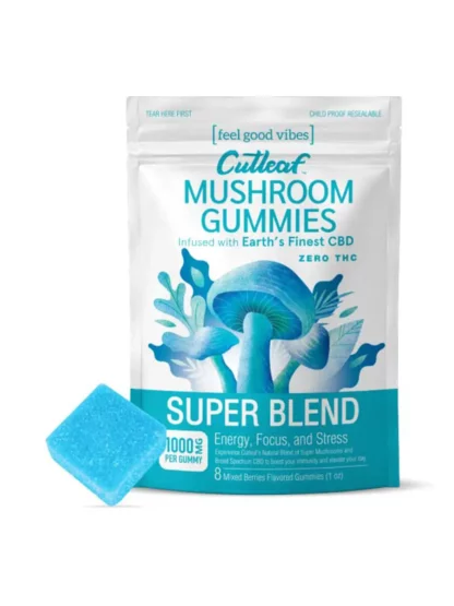 Super Blend Cutleaf Mushroom Gummies Zero THC 1000mg