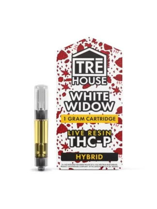 White Widow Tre House Live Resin THC-P Cartridges 1G