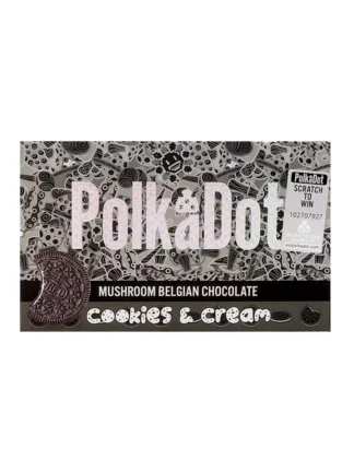 Cookies & Cream PolkaDot Magic Mushroom Belgian Chocolate