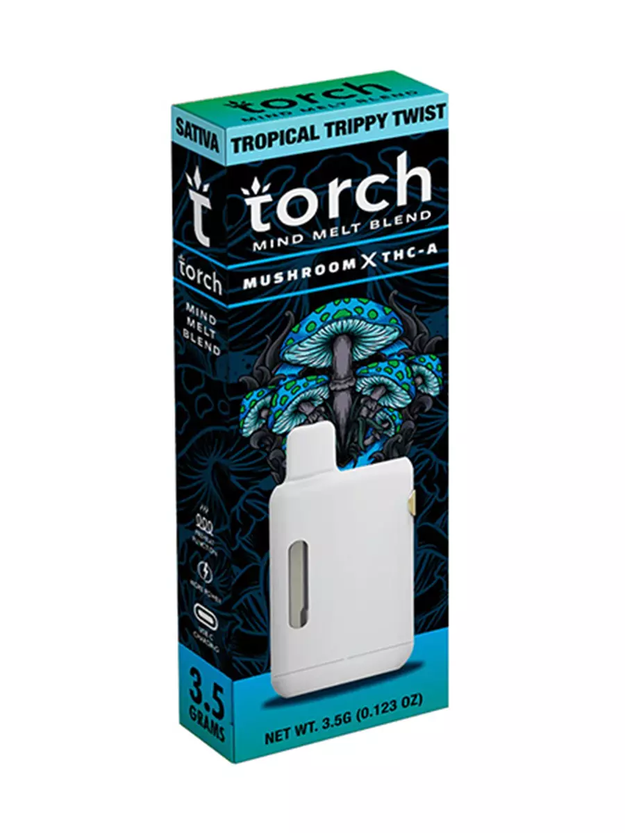 Tropical Trippy Twist Torch Mind Melt Mushroom x THC-A Blend Vape 3.5G