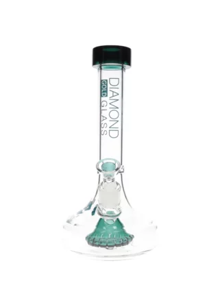 9" Hookah Mini Beaker Perc Water Pipe by Diamond Glass tela