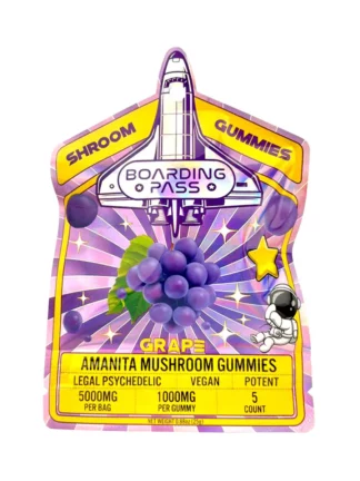 Grape Boarding Pass Amanita Shroom Gummies 1000mg