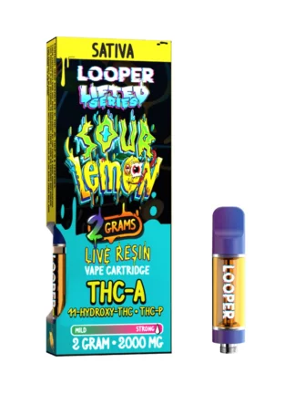 Sour Lemon Looper Lifted Series THC-A+11-Hydroxy-THC+THCP-O Vape 2G