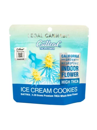 Ice Cream Cookies Cutleaf Premium THC-A Whole Hemp Flower 4.2G