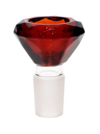 18MM Amber Diamond Male Glass Bowl