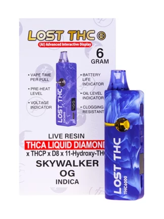 Skywalker OG Lost THC THC-A Liquid Diamond Disposable 6Gv