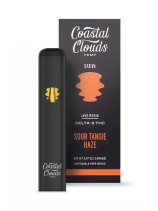 Sour Tangie Haze Coastal Clouds Delta 8 THC Live Resin Disposable Vape 2G