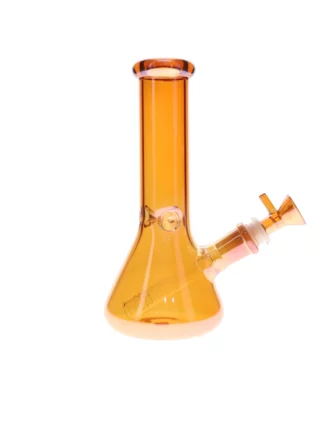 8" Neon Beaker Water Pipe Amber